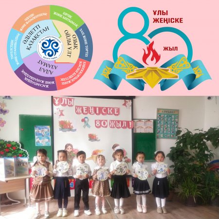 “Айгөлек” шағын орталығында “Ұлы Жеңіске 80 жыл” тақырыбында сынып сағаты